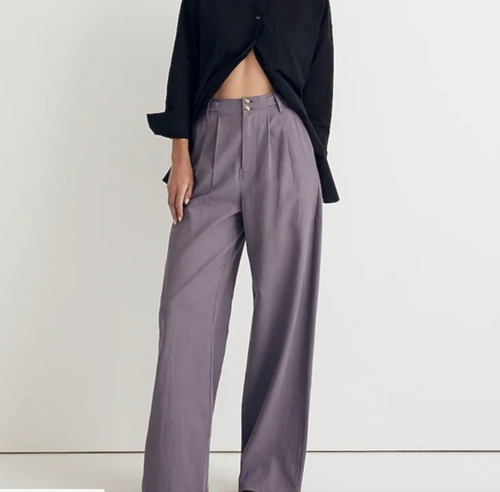Madewell Harlow Wide Leg Pants Purple Size 6